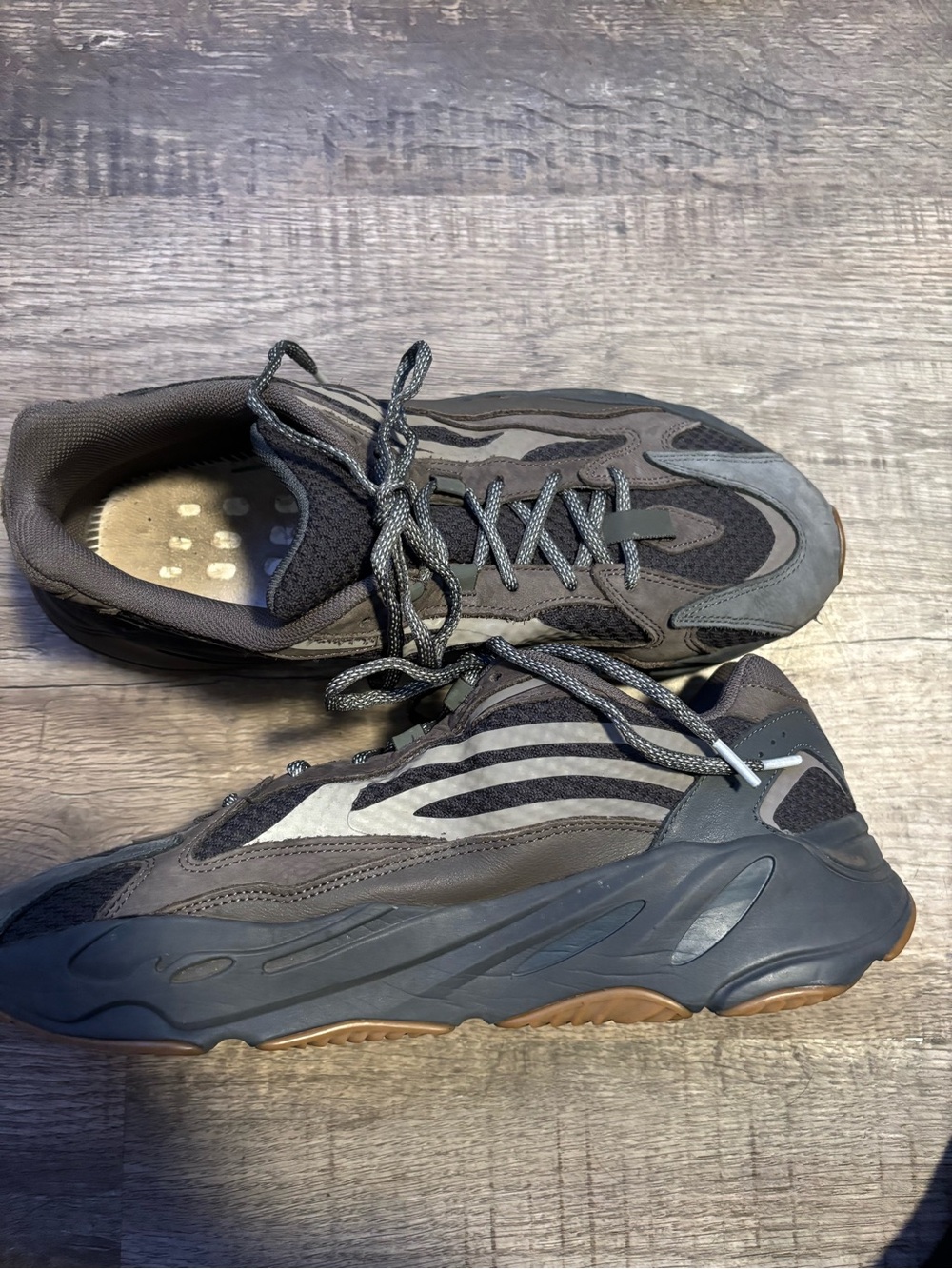 Yeezy Wave Runner-Inspired Sneakers in Gray and Brown